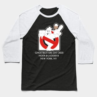 Ghostbusters Day 2021 (White Text) - Buffalo Ghostbusters Baseball T-Shirt